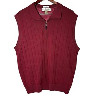 Fairway & Greene Merino Wool Golf Sweater Vest Men’s Sz M Preppy Academia